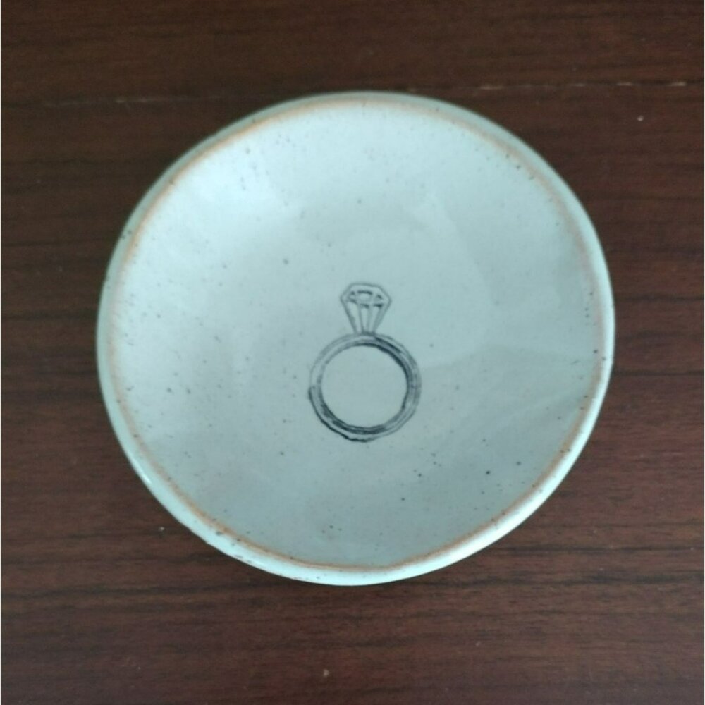 Ceramic Ring Dish by Mud & Maker Hand Crafted Pennsylvania Pottery Celadon Glaze